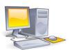 White And Yellow Computer Clip Art